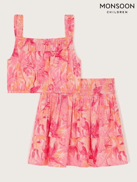 Monsoon Birds Of Paradise Crop Top and Skirt Set (F32928) | 186 LEI - 216 LEI