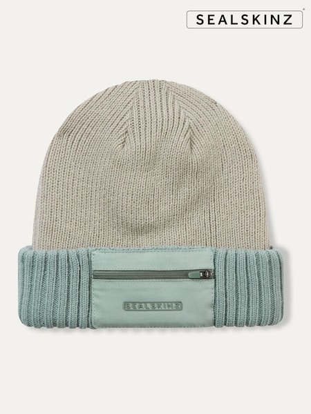 Azul cielo - Sealskinz Colby Waterproof Zipped Pocket Knitted Beanie (F33079) | 57 €