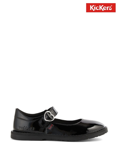 Kickers Black Adlar Heart Mary Jane Shoes (F33122) | €63