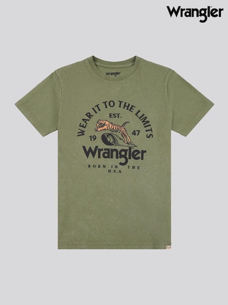 Wrangler Boys Tiger Print 100% Cotton T-shirt (F33123) | €32 - €38