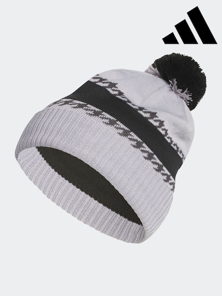 adidas Golf Dark Grey Dark Cold.rdy 3 Stripes Pom Beanie (F33165) | 120 QAR
