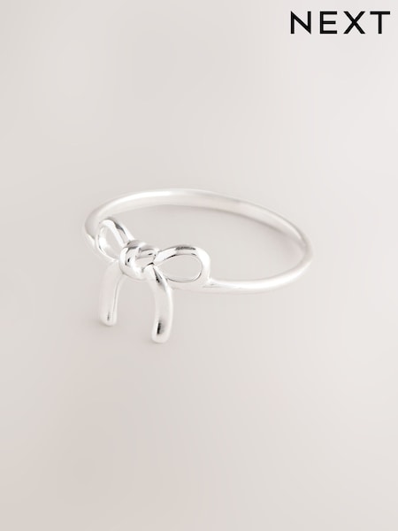 Sterling Silver Bow Ring (F33197) | €15