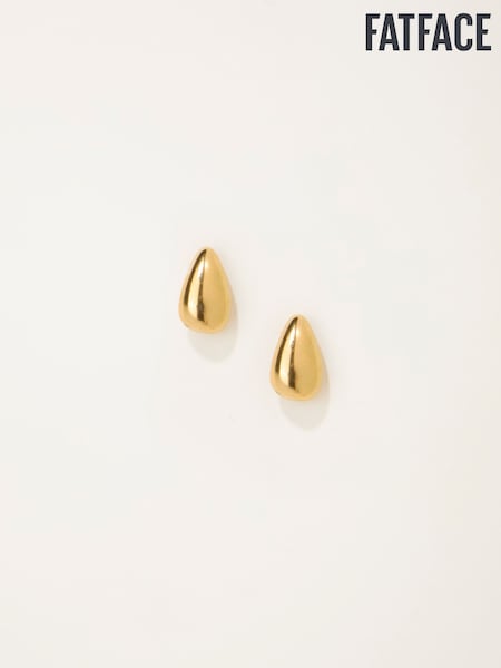 FatFace Gold Tone Waterproof Tear Drop Earrings (F33209) | AED96