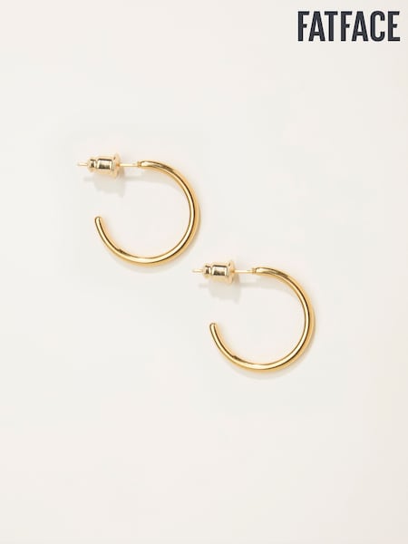 FatFace Gold Tone Waterproof Hoop Earrings (F33210) | AED96