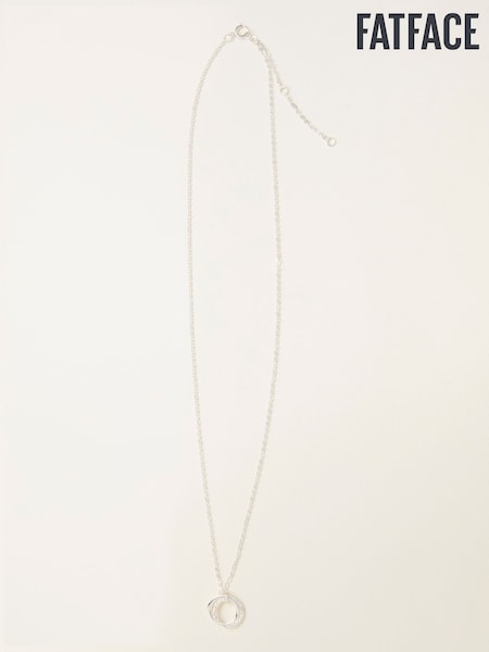 FatFace Sterling Silver Double Disc Necklace (F33225) | 47 €
