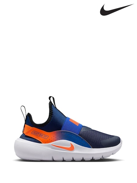 Nike Navy Total Orange Junior Flex Runner 4 Trainers (F33253) | €42