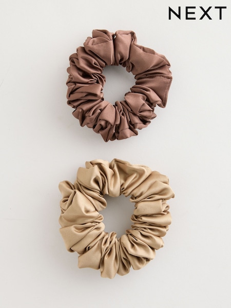 Brown/Olive Oversized Scrunchies 2 Pack (F33280) | €14.50