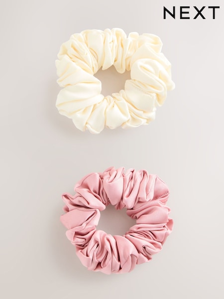 Pink/Ecru Oversized Scrunchies 2 Pack (F33284) | €14.50