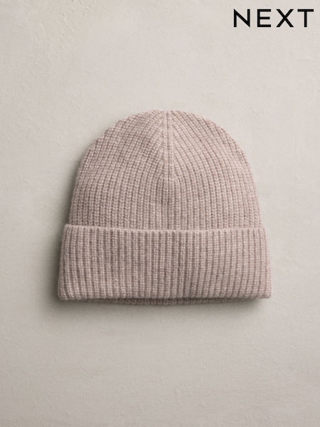 Oatmeal Wool Cashmere Beanie Hat (F33309) | €29