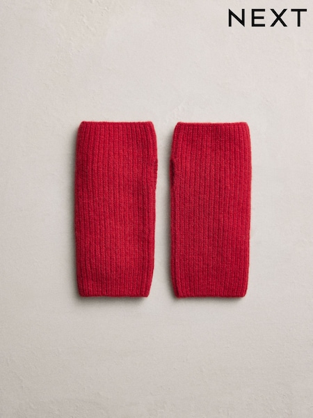 Red Wool Cashmere Handwarmer Gloves (F33317) | €23