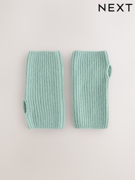 Duck Egg Blue Wool Cashmere Handwarmer Gloves (F33319) | €23