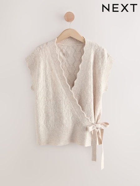 Ecru - Knitted Wrap Tank (F33348) | R$ 365