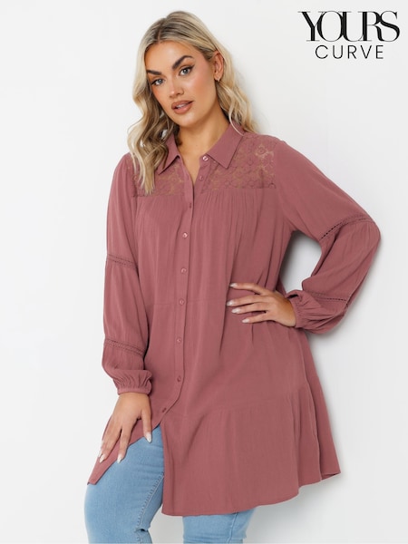 Yours Curve Crochet Insert Boho Shirt (F33468) | €49