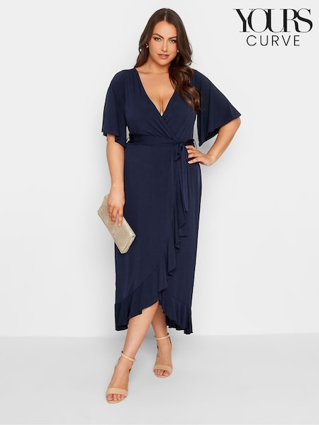Yours Curve London Ruffle Wrap Dress (F33541) | €79