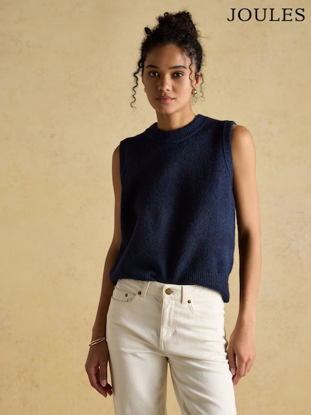 Joules Holly Navy Knitted Vest (F33595) | R$ 395