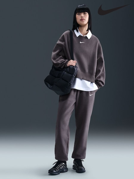 Nike Black Sportswear Phoenix Fleece Womens High Waisted Oversized Joggers (F33660) | €73