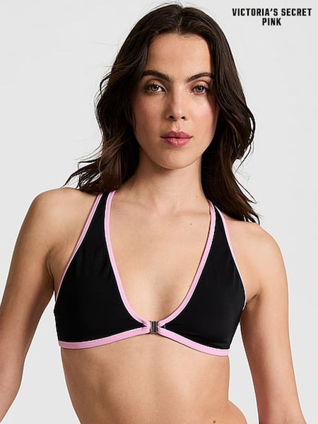 Victoria's Secret PINK Black Halter Plunge Bikini Top (F33679) | €30