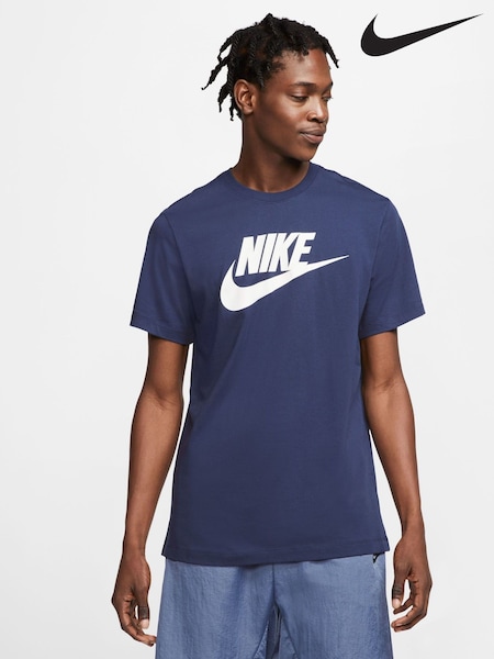 Nike Blue Icon Futura T-Shirt (F33735) | €29