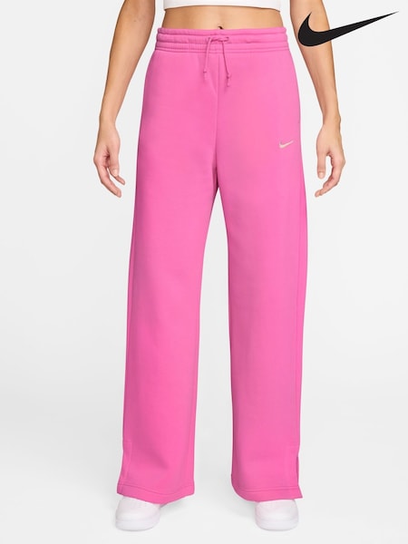 Nike Pink Sportswear Phoenix Fleece Womens High Waisted Joggers (F33755) | €69