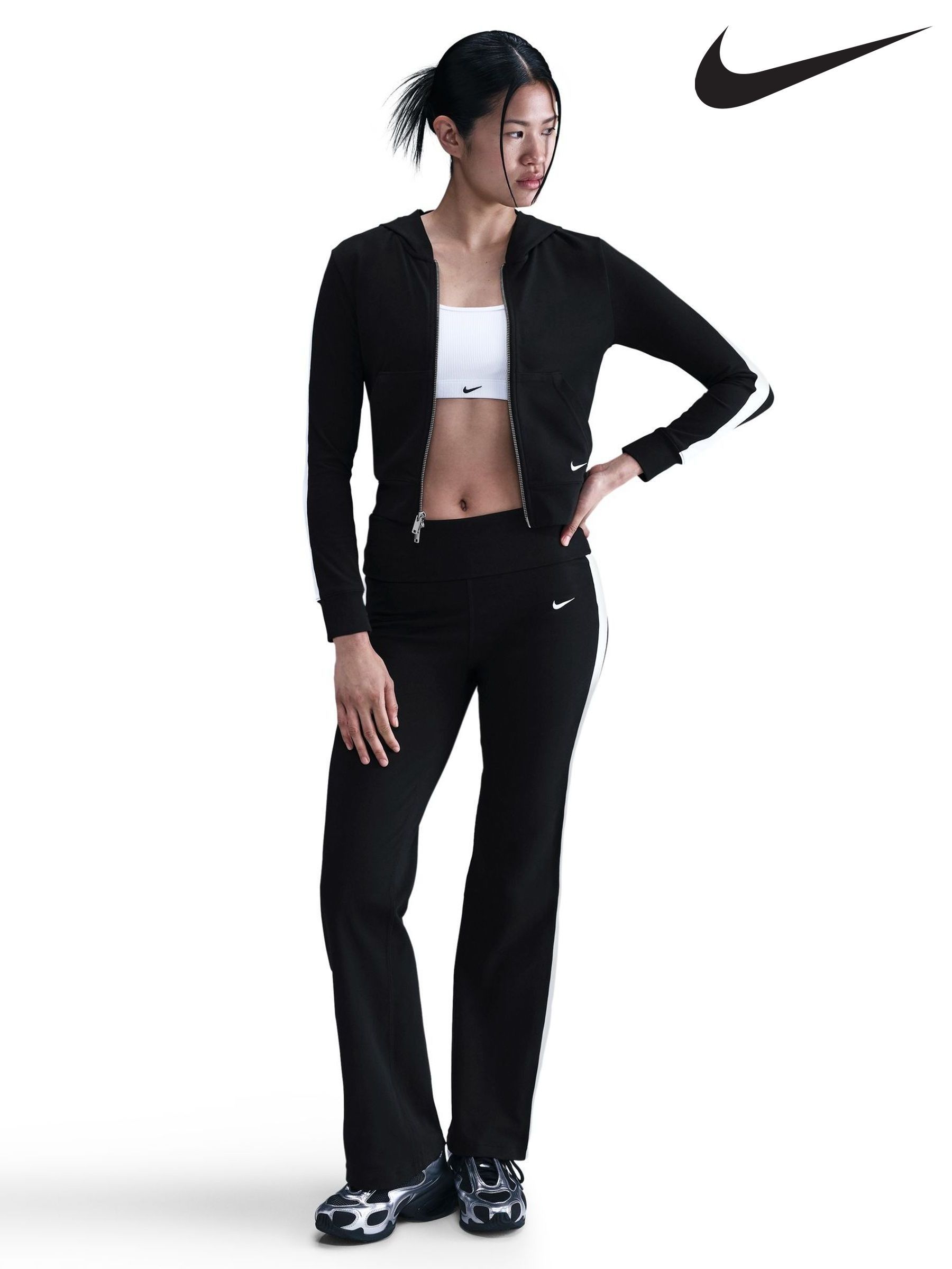 black and white striped nike hoodie