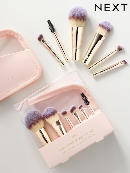 Mini Makeup Brush Travel Set With Pouch (F33805) | €15.50