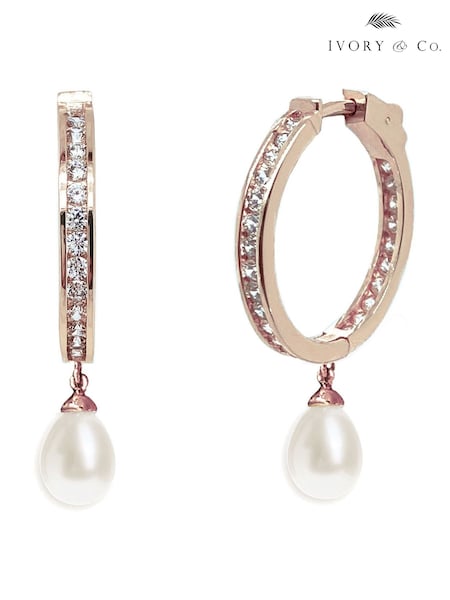 Ivory & Co Pink Tone Helsinki Earrings (F33818) | €58