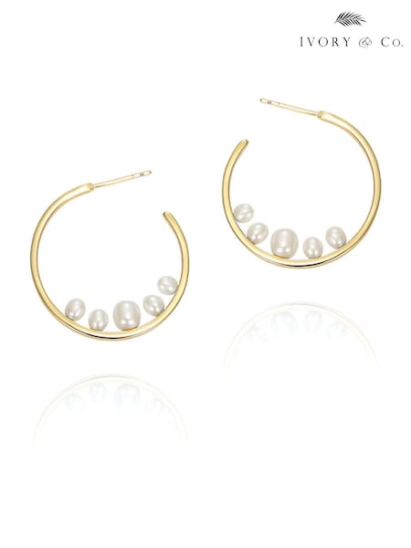 Ivory & Co Gold Tone Sofia Earrings (F33819) | ₪277