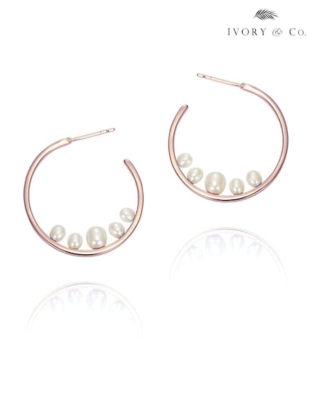Ivory & Co Pink Tone Sofia Earrings (F33827) | €69