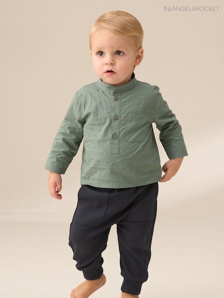 Angel & Rocket Hartley 100% Cotton Woven Shirt Bodice with Trousers Set (F33835) | €47