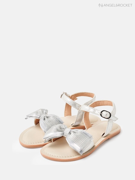 Angel & Rocket Silver Kiki Bow Sandals (F33847) | ₪121 - ₪131