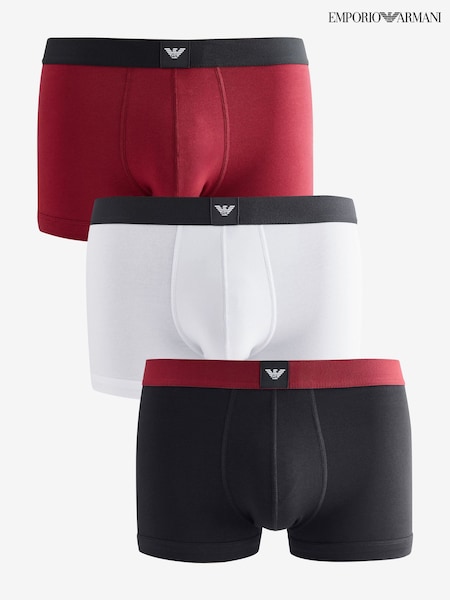 Emporio Armani Red/Black Boxers 3 Pack (F33874) | 233 QAR