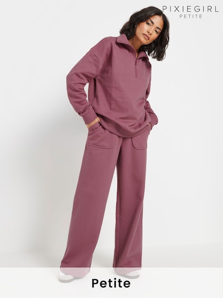 PixieGirl Petite Pink Patch Pocket Wide Leg Joggers (F33901) | R$ 235