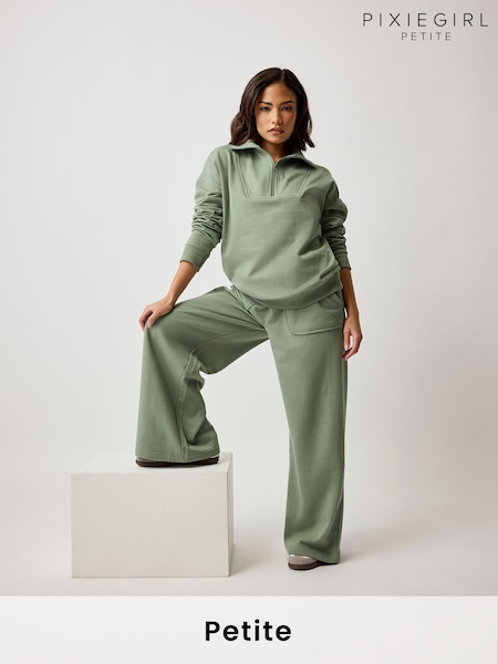 Pixiegirl Petite Patch Pocket Wide Leg Joggers (F33902) | ‏121‏₪