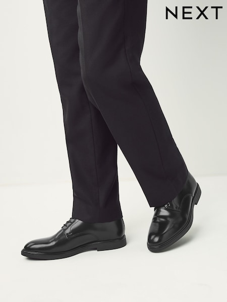 Black Derby Shoes (F33926) | AZN 99