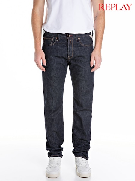 Replay Denim Dark Blue Deryck Straight Jeans (F33929) | €191
