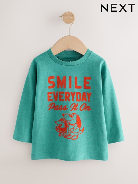 Blue Smile Everyday Long Sleeve Graphic Print T-Shirt (3mths-7yrs) (F33963) | €7.50 - €10