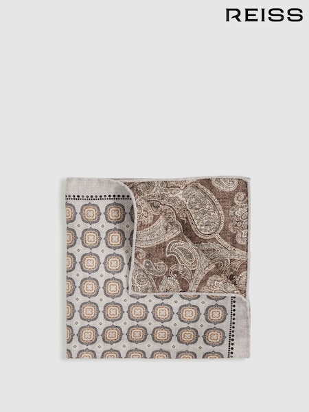 Reiss Volpe Silk Medallion Reversible Pocket Square (F33966) | 58 €