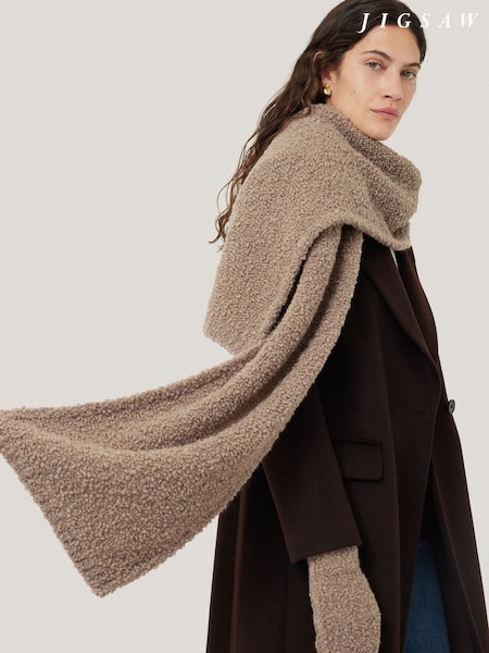Jigsaw Natural Boucle Scarf (F34070) | €140