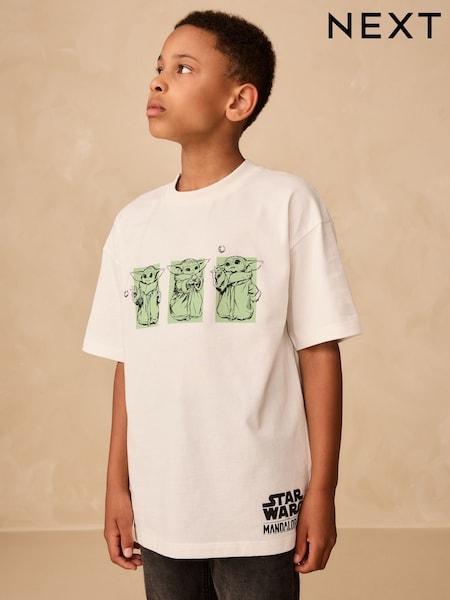 White Mandalorian Short Sleeve T-Shirt (3-16yrs) (F34101) | R$ 125 - R$ 155