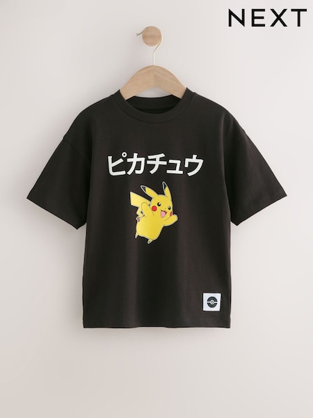 Black Pikachu Pokémon Short Sleeve T-Shirt (3-16yrs) (F34116) | 45 QAR - 59 QAR