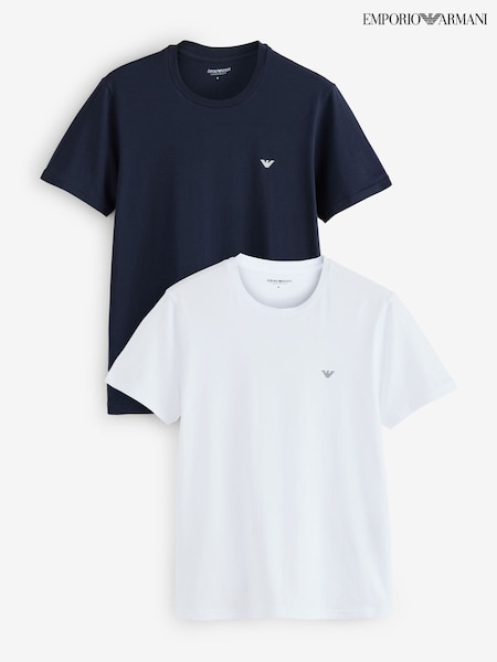 Emporio Armani Regular Fit Logo T-Shirts 2 Pack (F34125) | €84