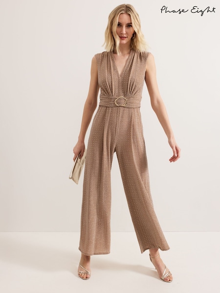 Phase Eight Brown Brea Jumpsuit (F34145) | ₪800