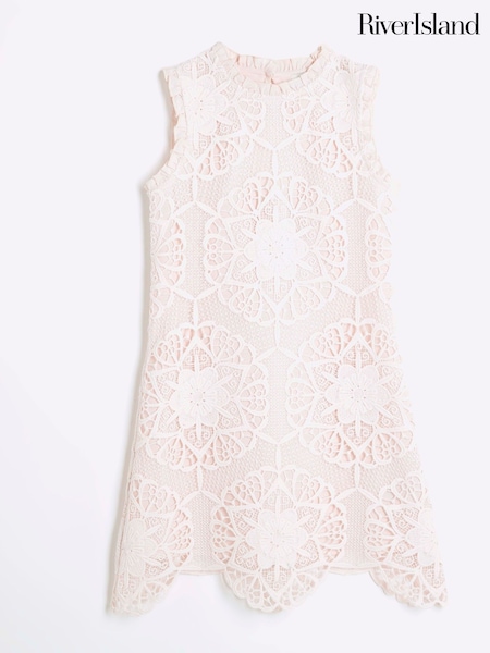 River Island Girls Pink Lace Shift Dress (F34207) | ‏175 د.إ.‏