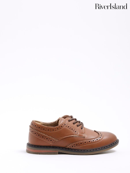 River Island Brown Boys Brogue Shoes (F34212) | 119 QAR