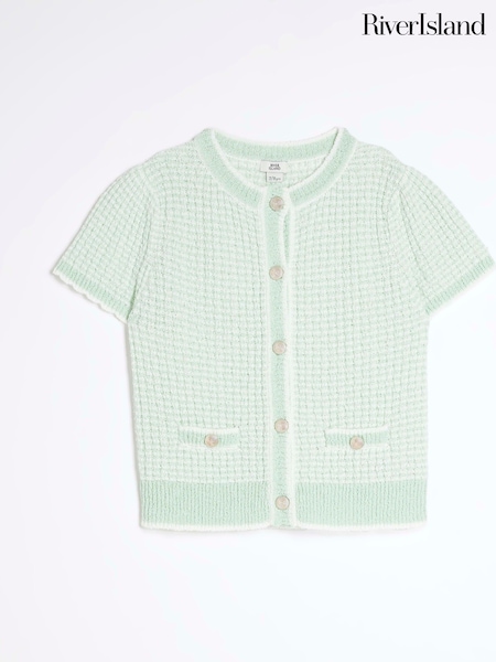 River Island Green Girls Boucle T-Shirt (F34261) | €23