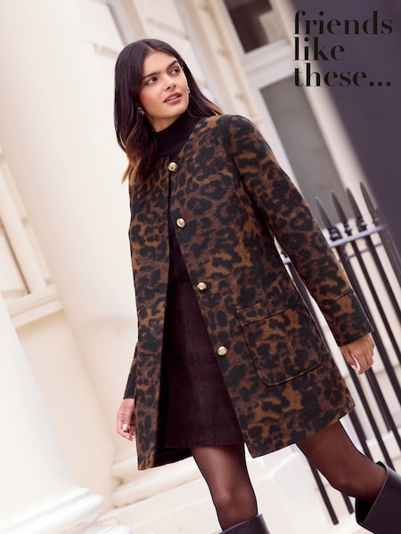 Friends Like These Collarless Dolly Coat (F34311) | R$ 710