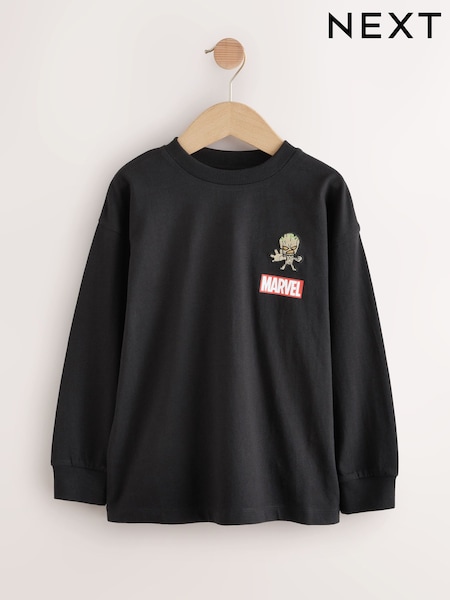 Black Guardians of the Galaxy Groot Long Sleeve T-Shirt (3-16yrs) (F34316) | AED71 - AED86