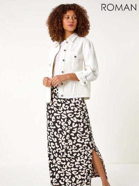Roman Animal Print Maxi Skirt (F34414) | ‏201‏₪