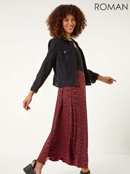 Roman Tear Drop Panel Maxi Skirt (F34445) | ‏201‏₪