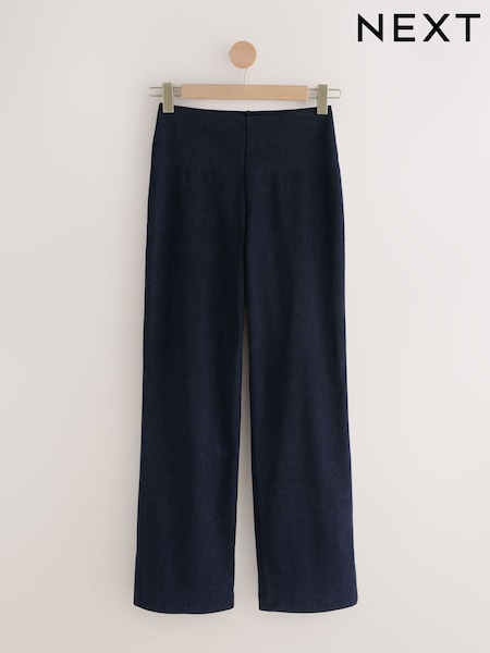 Azul marino - Smoothing Cord Wide Leg Trousers (F34490) | 50 €